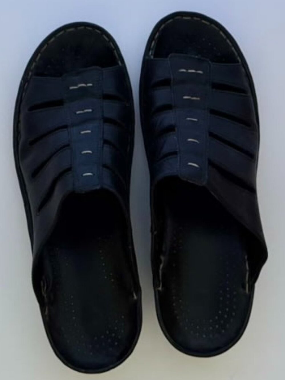 Josef Seibel Womens Sandals Black Platform Wedge Fisherman Mule Comfort Size 41 - Picture 2 of 10
